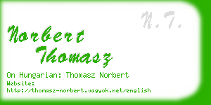 norbert thomasz business card